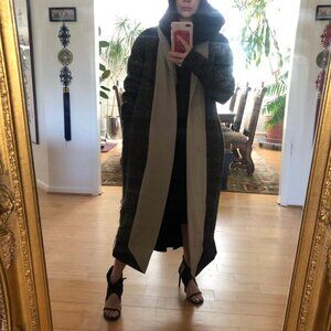 Rick Owens Multi Fabric Long Coat